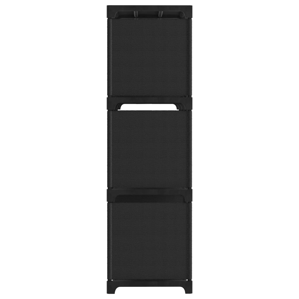 vidaXL Ραφιέρα με 9 Κύβους & Κουτιά Μαύρη 103x30x107,5 εκ. Υφασμάτινη