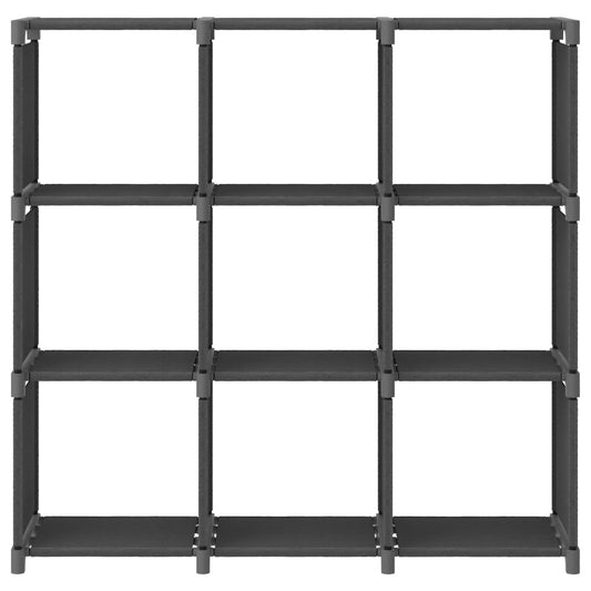 vidaXL Ραφιέρα με 9 Κύβους & Κουτιά Γκρι 103x30x107,5 εκ. Υφασμάτινη