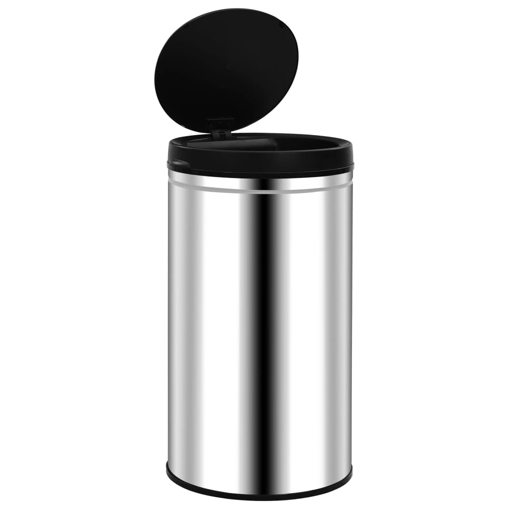 vidaXL Κάδος Απορριμμάτων Αυτόματος 60 Λίτρων από Ανοξείδωτο Ατσάλι
