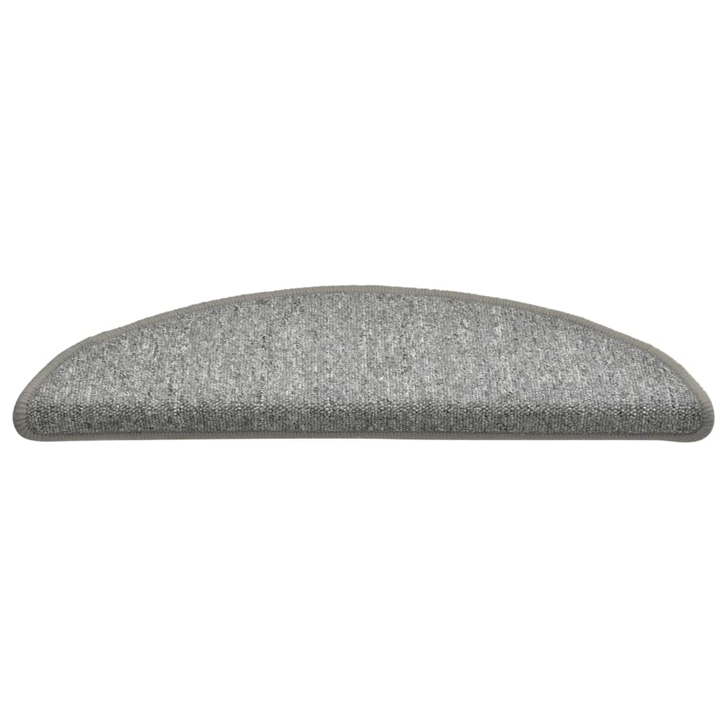 vidaXL Πατάκια Σκάλας Μοκέτα 15 τεμ. Ανοιχτό Γκρι 56 x 17 x 3 εκ.