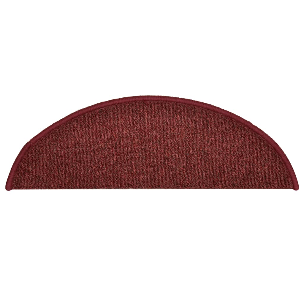 vidaXL Πατάκια Σκάλας Μοκέτα 15 τεμ. Κόκκινα 56 x 17 x 3 εκ.