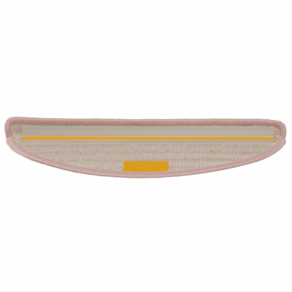 vidaXL Πατάκια Σκάλας Μοκέτα 15 τεμ. Ανοιχτό Ροζ 65 x 21 x 4 εκ.