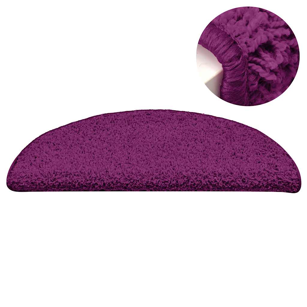 vidaXL Πατάκια Σκαλιών 15 τεμ. Ροζ Ημίστρογγυλά 56x17x3 εκ.