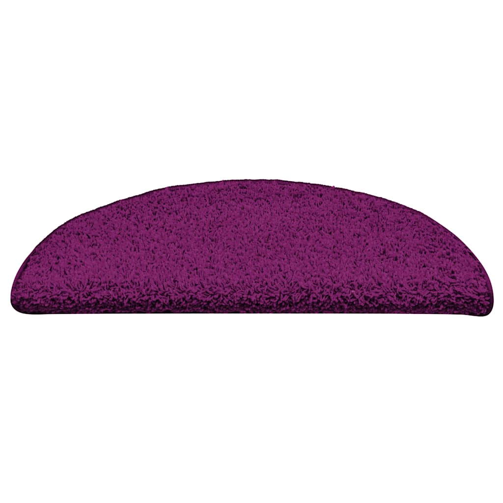 vidaXL Πατάκια Σκαλιών 15 τεμ. Ροζ Ημίστρογγυλά 56x17x3 εκ.