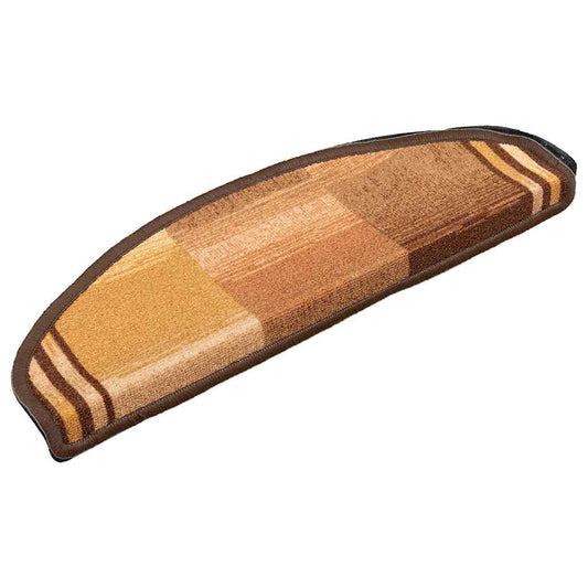 vidaXL Πατάκια Σκάλας Αυτοκόλλητα 15 τεμ. Καφέ 65 x 21 x 4 εκ.