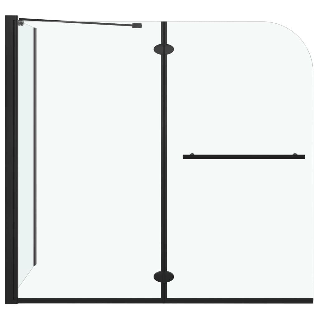 vidaXL Καμπίνα Μπανιέρας Πτυσσόμενη Μαύρη 120 x 68 x 130 εκ. από ESG