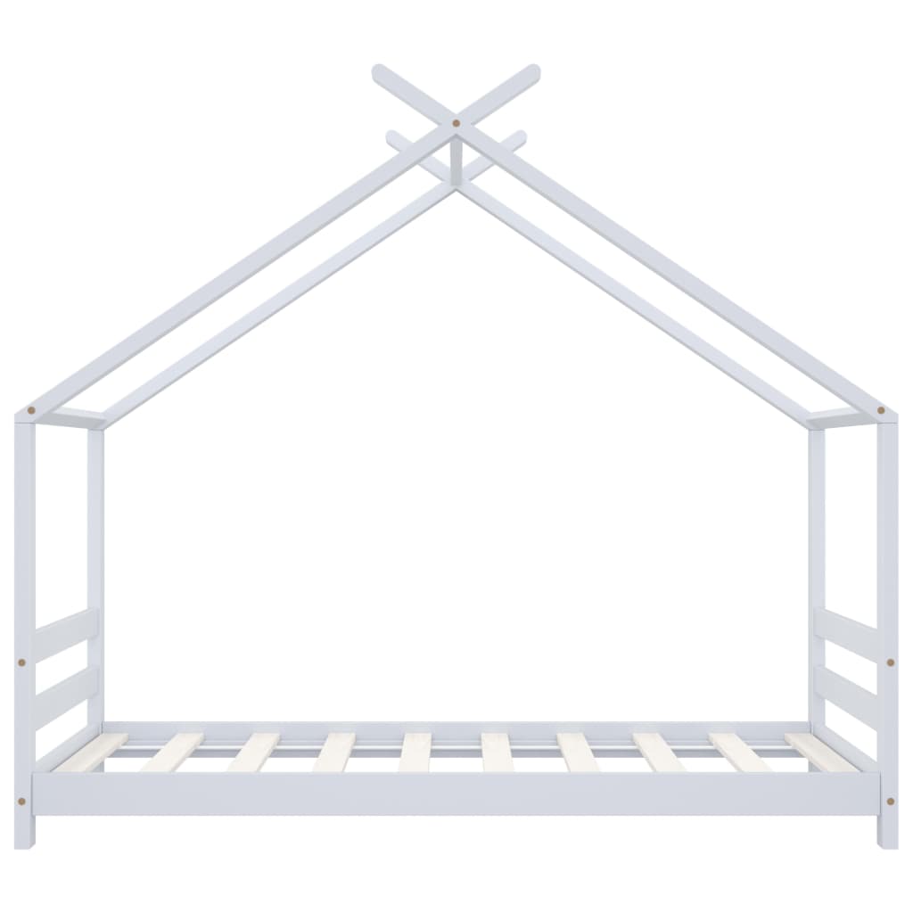 vidaXL Πλαίσιο Κρεβατιού Παιδικό Λευκό 80 x 160 εκ. Μασίφ Ξύλο Πεύκου