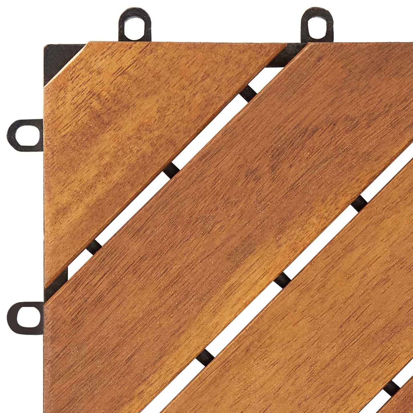 vidaXL Πλάκα Κατασκευής 10 pcs Καφέ 30 x 30 cm Ξύλο Ακακίας