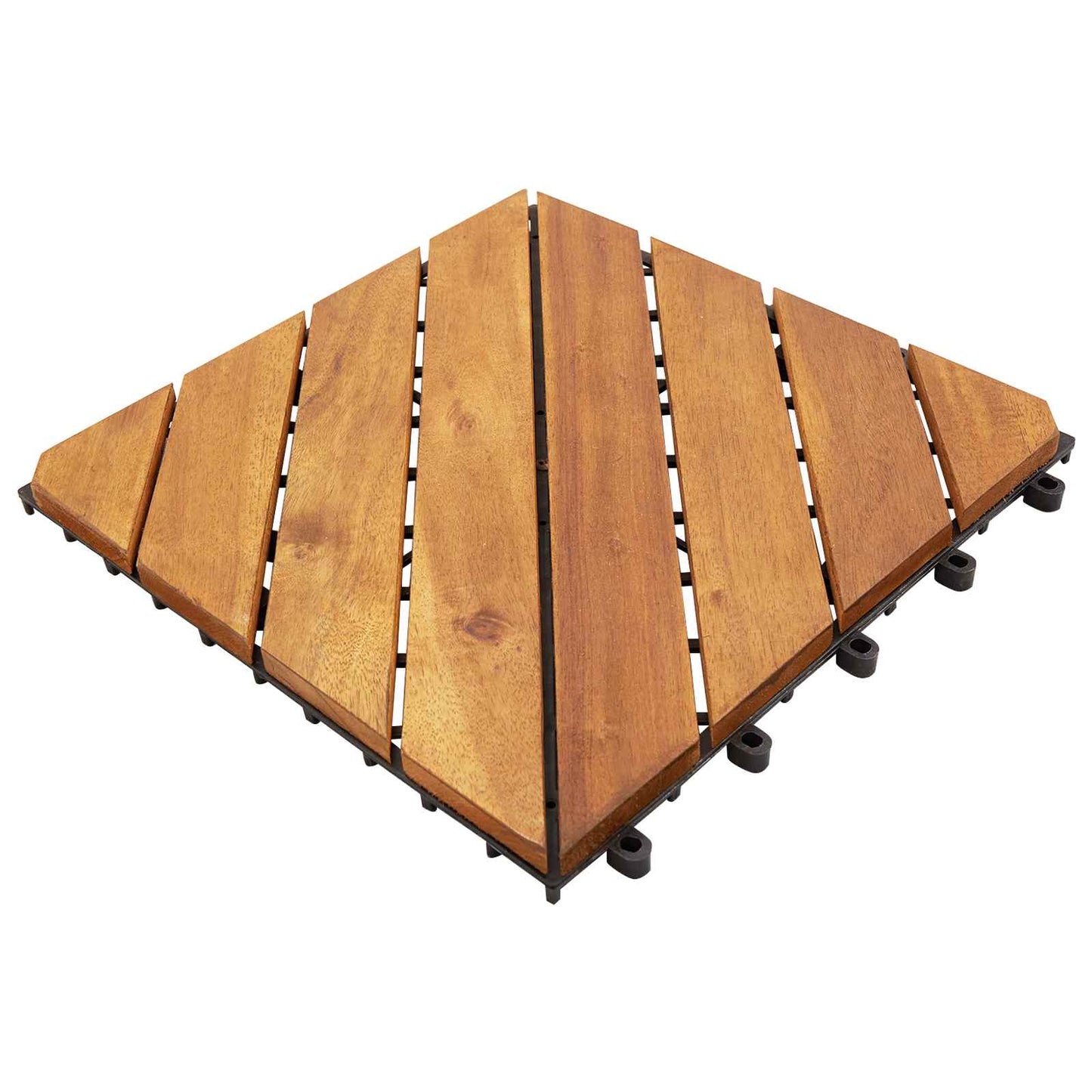 vidaXL Πλάκα Κατασκευής 10 pcs Καφέ 30 x 30 cm Ξύλο Ακακίας