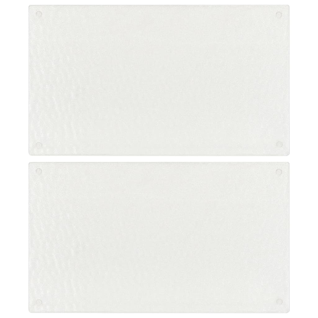 vidaXL Επιφάνεια Κοπής 2 τεμ. Σχέδιο Διαφανείς Φούσκες Ψημένο Γυαλί