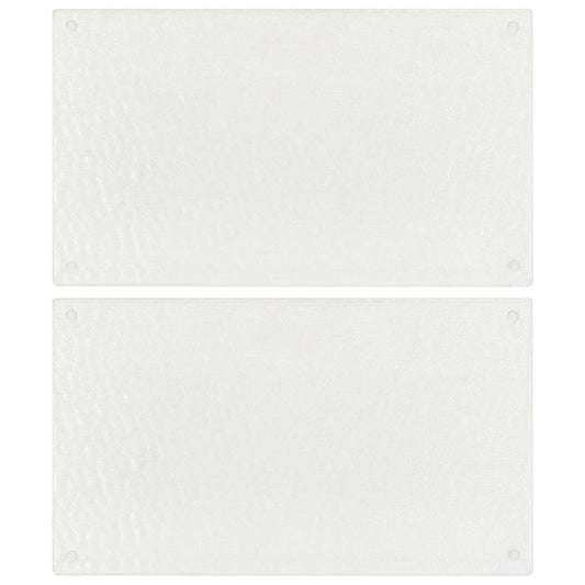 vidaXL Επιφάνεια Κοπής 2 τεμ. Σχέδιο Διαφανείς Φούσκες Ψημένο Γυαλί