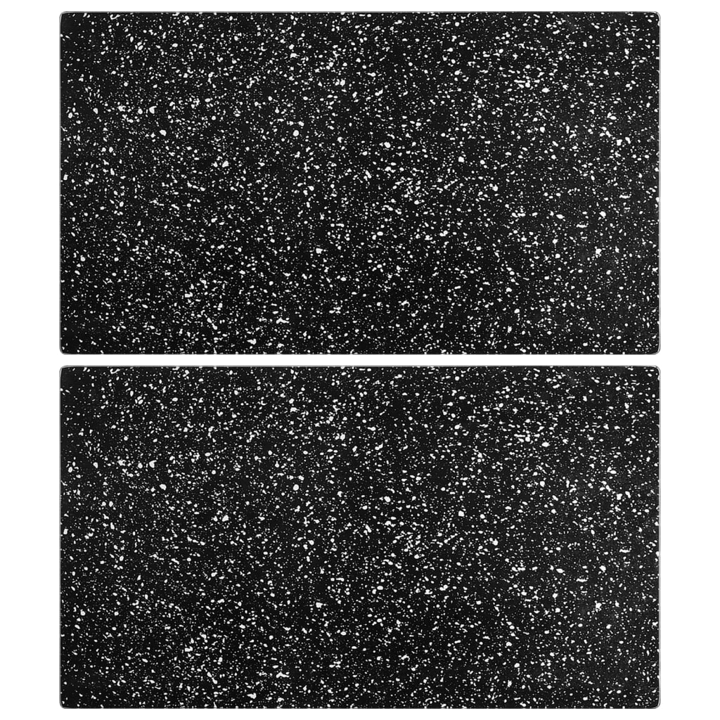 vidaXL Επιφάνεια Κοπής 2 τεμ. Σχέδιο Γρανίτη από Ψημένο Γυαλί