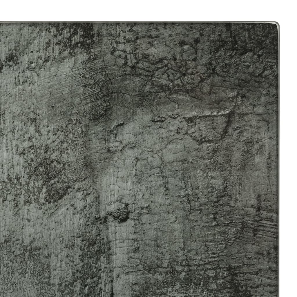 vidaXL Επιφάνεια Κοπής 2 τεμ. Σχέδιο Σκυρόδεμα από Ψημένο Γυαλί