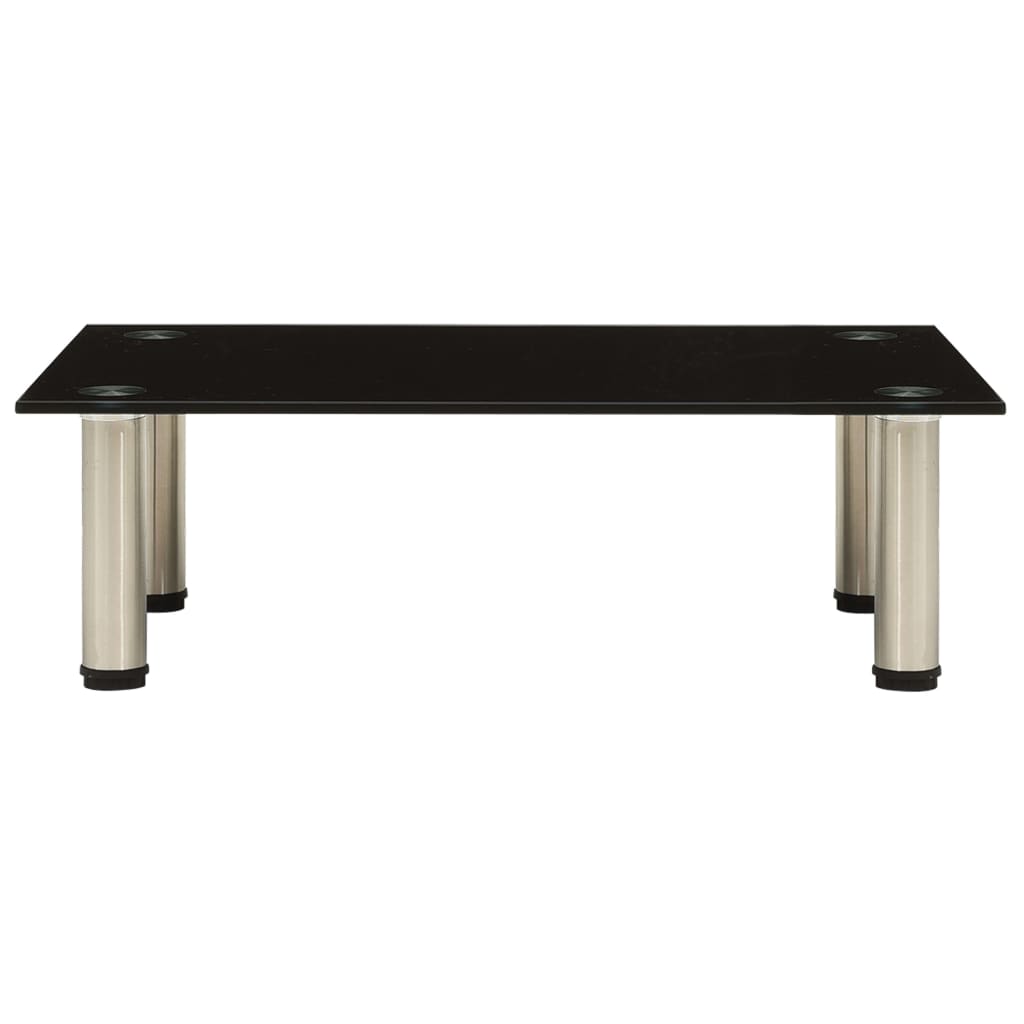 vidaXL Βάση Τηλεόρασης Μαύρη 60 x 35 x 17 εκ. από Ψημένο Γυαλί