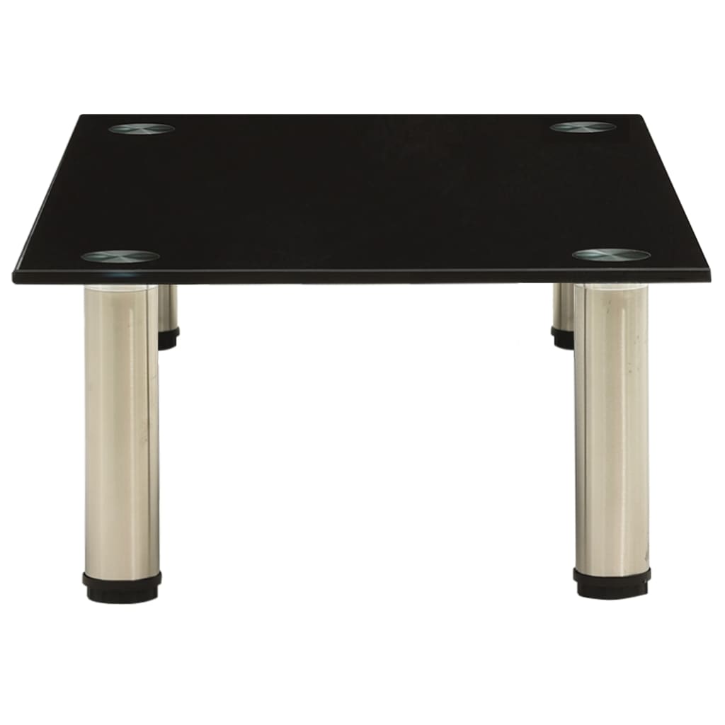 vidaXL Βάση Τηλεόρασης Μαύρη 60 x 35 x 17 εκ. από Ψημένο Γυαλί