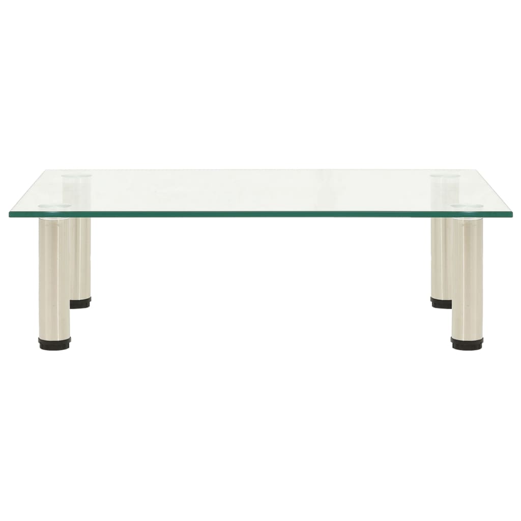 vidaXL Βάση Τηλεόρασης Διαφανές 60 x 35 x 17 εκ. από Ψημένο Γυαλί