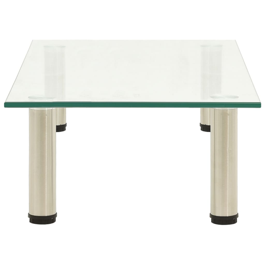 vidaXL Βάση Τηλεόρασης Διαφανές 60 x 35 x 17 εκ. από Ψημένο Γυαλί