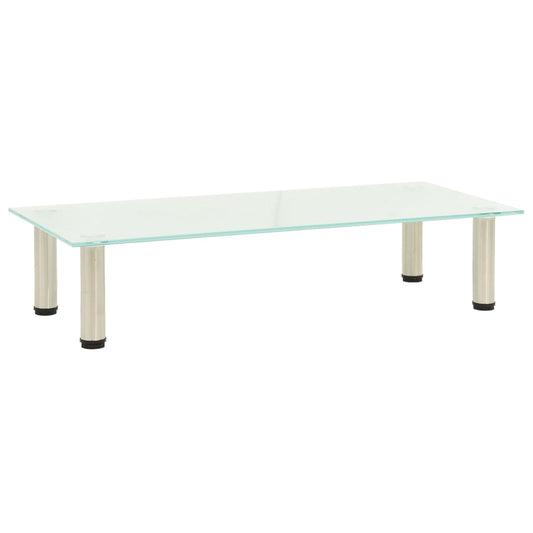 vidaXL Βάση Τηλεόρασης Αμμοβολισμένη 80 x 35 x 17 εκ. από Ψημένο Γυαλί