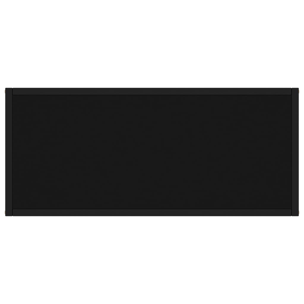 vidaXL Τραπέζι Κονσόλα Μαύρο 80 x 35 x 75 εκ. από Ψημένο Γυαλί