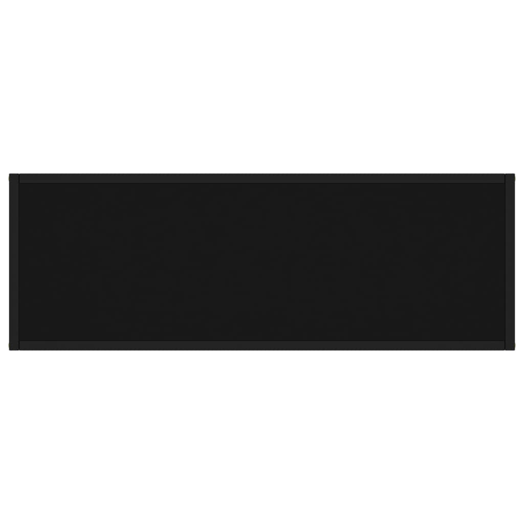 vidaXL Τραπέζι Κονσόλα Μαύρο 100 x 35 x 75 εκ. από Ψημένο Γυαλί