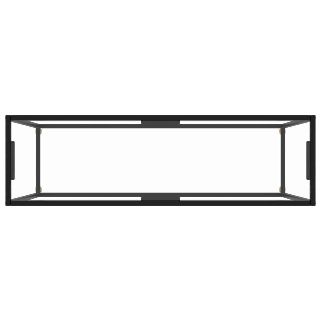 vidaXL Τραπέζι Κονσόλα Διαφανές 120 x 35 x 75 εκ. από Ψημένο Γυαλί