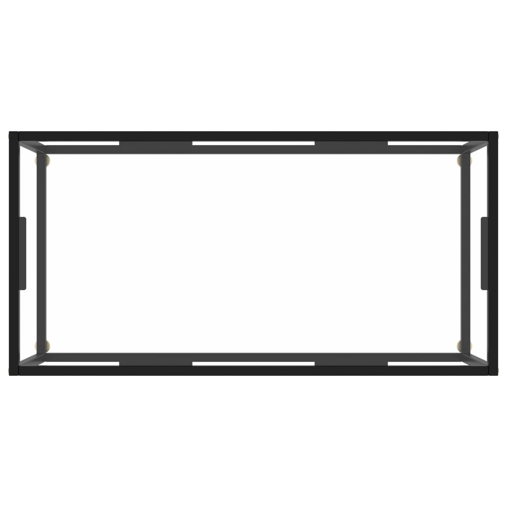 vidaXL Τραπεζάκι Σαλονιού Μαύρο 100 x 50 x 35 εκ. με Ψημένο Γυαλί
