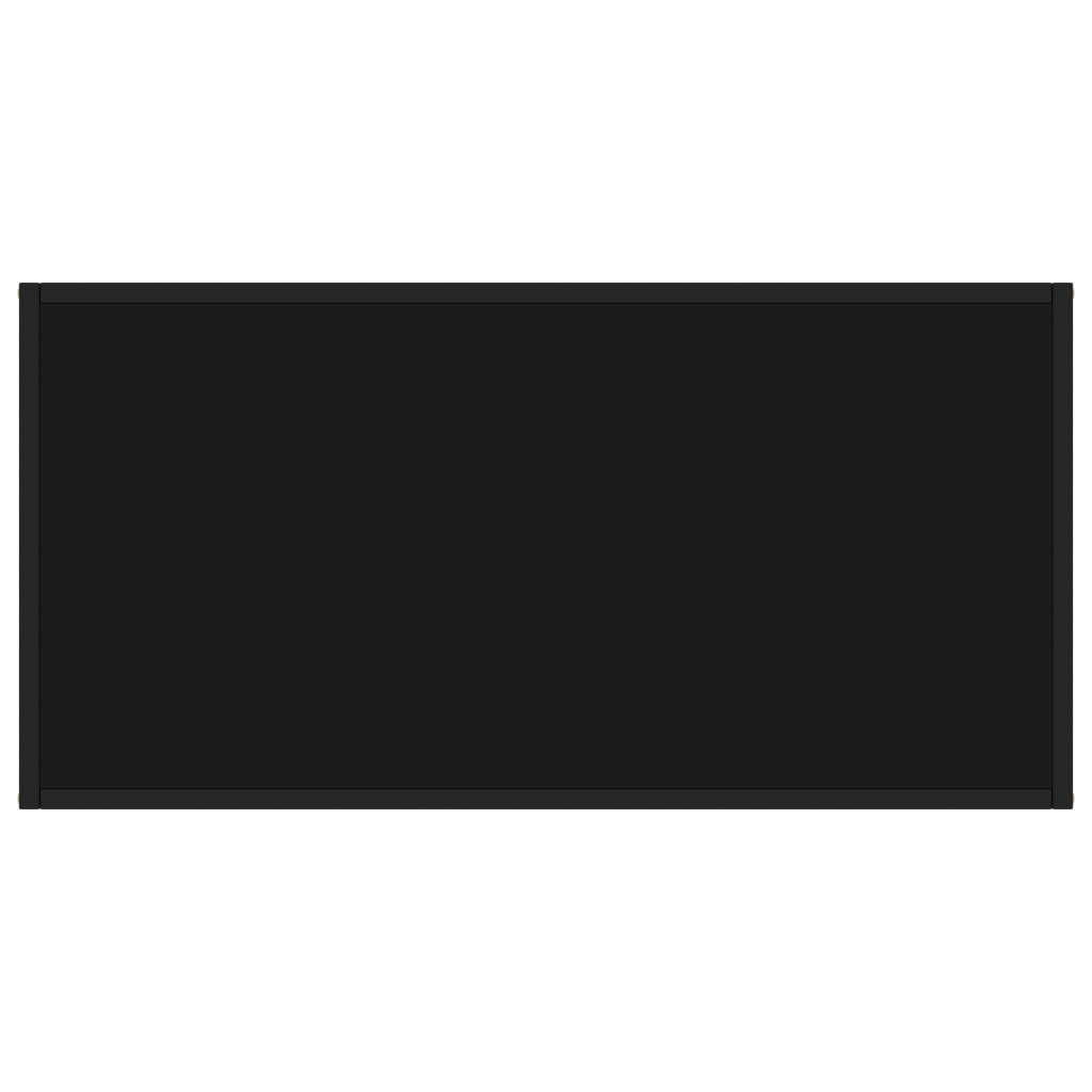 vidaXL Τραπεζάκι Σαλονιού Μαύρο 100 x 50 x 35 εκ. με Μαύρο Γυαλί