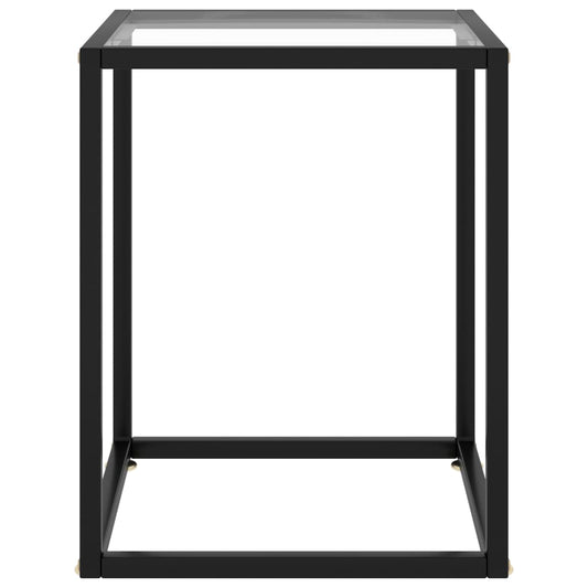 vidaXL Τραπεζάκι Σαλονιού Μαύρο 40 x 40 x 50 εκ. με Ψημένο Γυαλί
