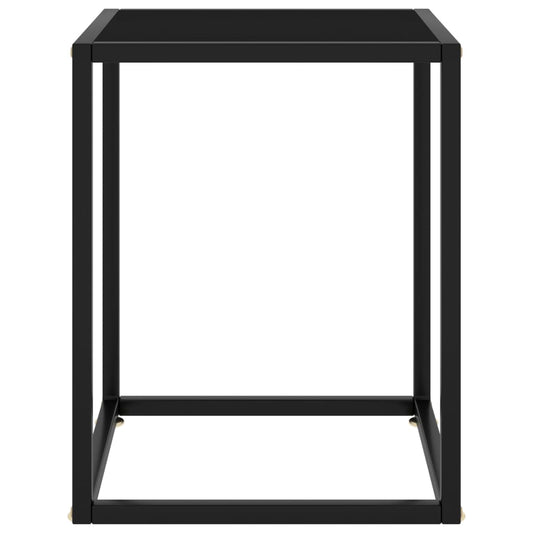 vidaXL Τραπεζάκι Σαλονιού Μαύρο 40 x 40 x 50 εκ. με Μαύρο Γυαλί