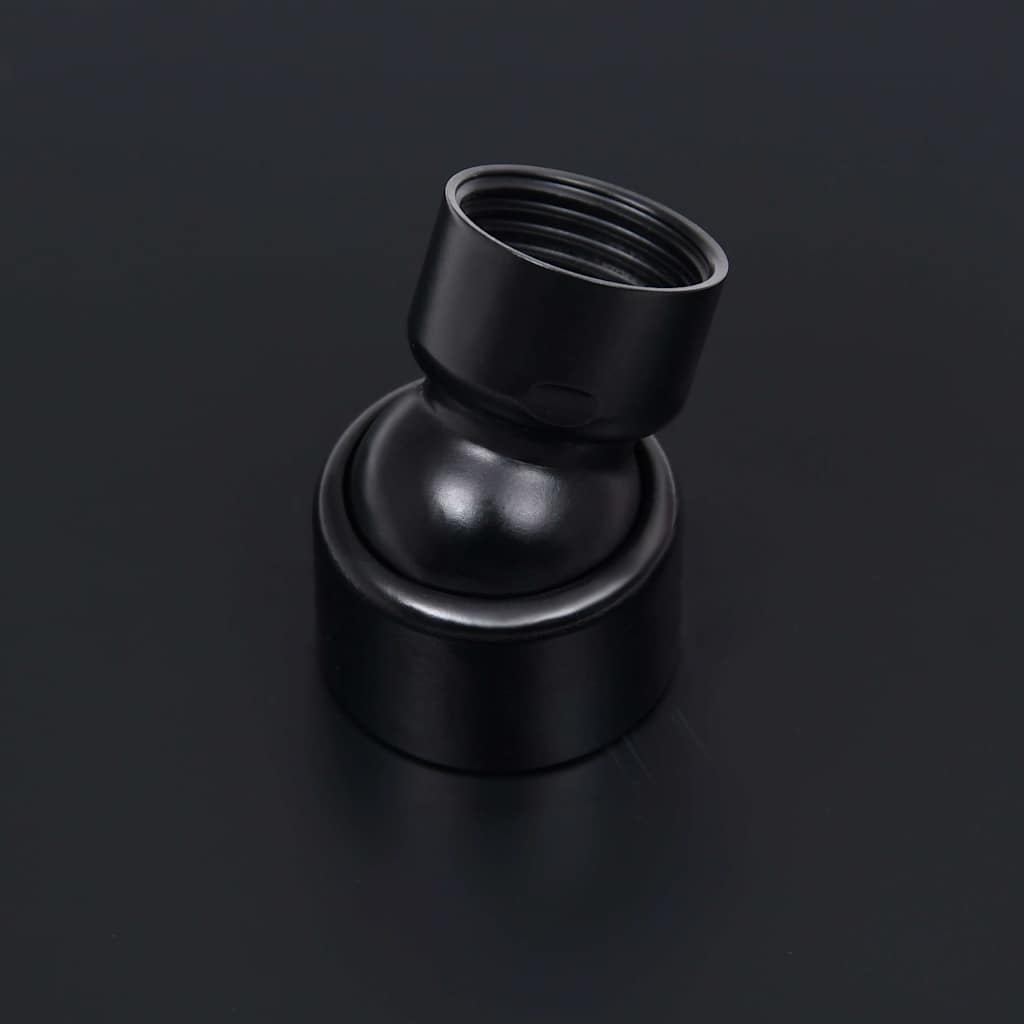 vidaXL Κεφαλή Nτους Βροχή Ορθογώνια Μαύρη 30x20 εκ. Ανοξείδωτο Ατσάλι