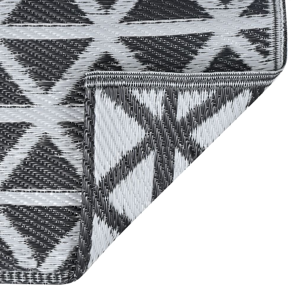 vidaXL Χαλί εξωτερικού χώρου ARAKIL Μαύρο 120x180 cm PP
