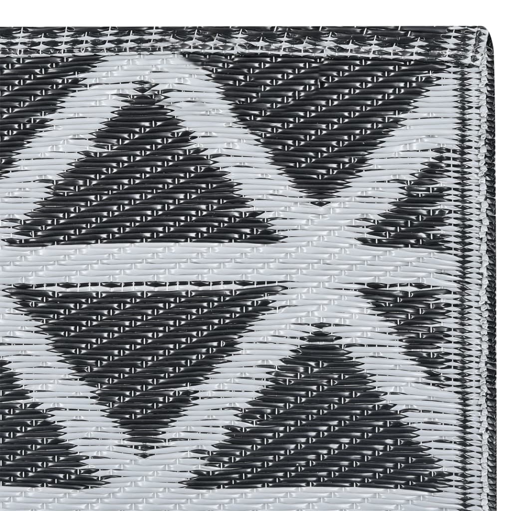 vidaXL Χαλί εξωτερικού χώρου ARAKIL Μαύρο 190x290 cm PP