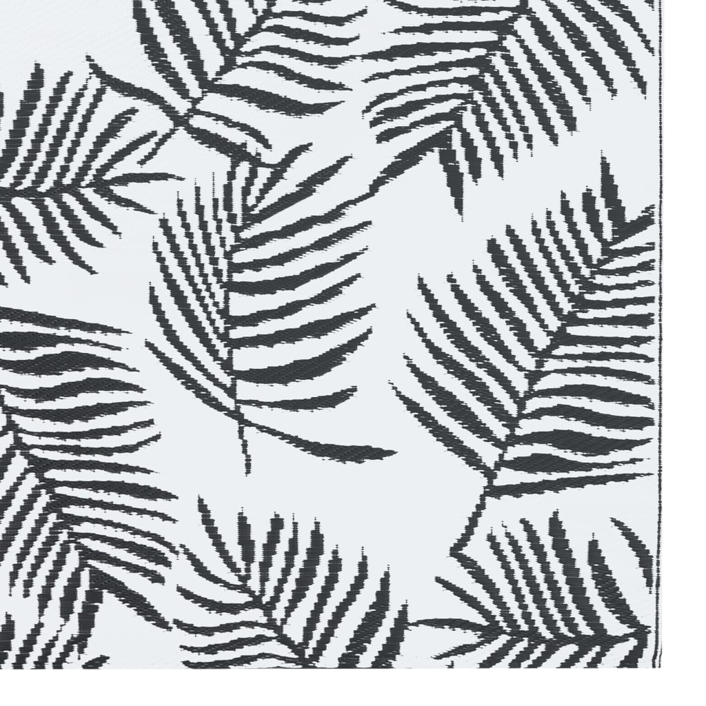 vidaXL Χαλί εξωτερικού χώρου ARAKIL Λευκό και μαύρο 160x230 cm PP