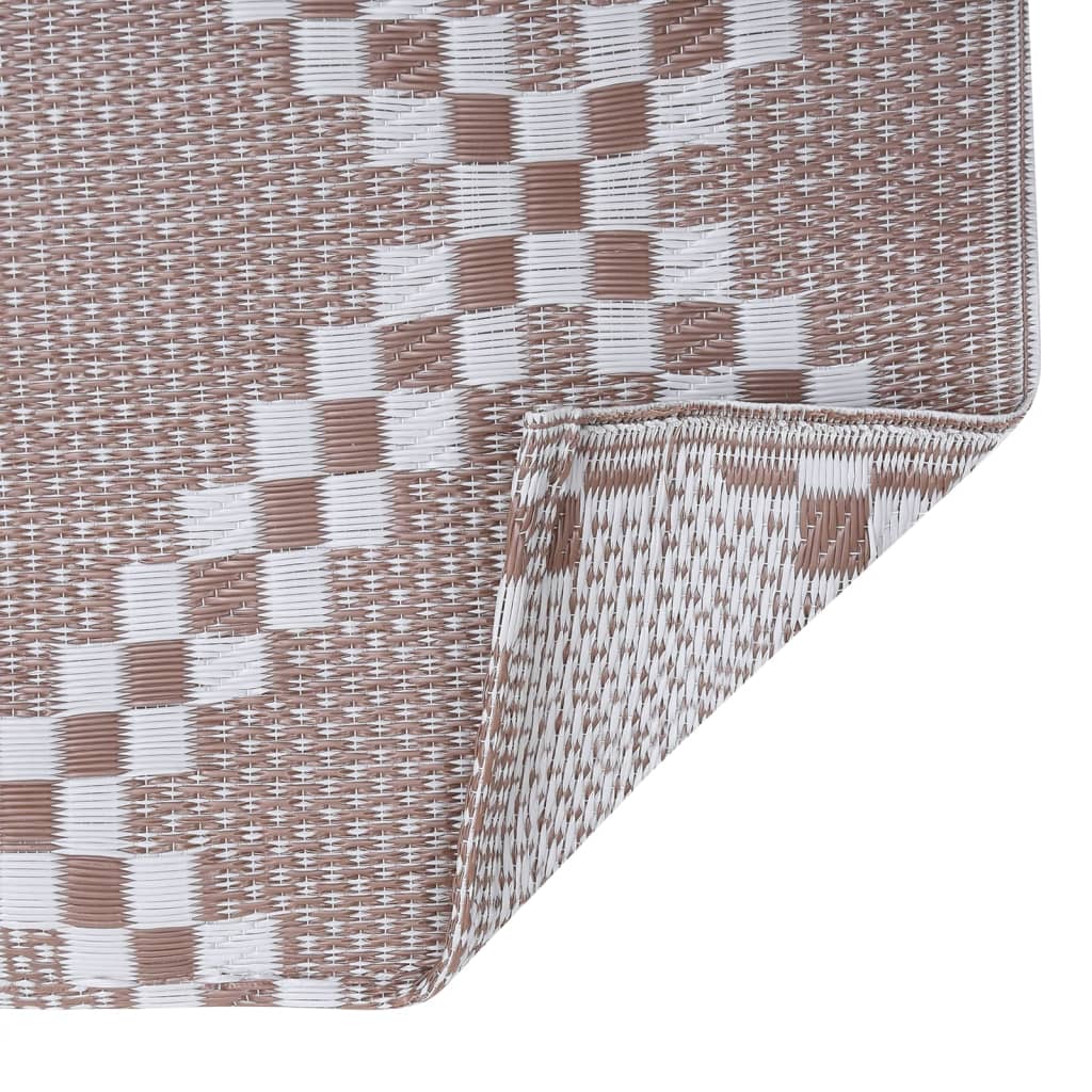 vidaXL Χαλί εξωτερικού χώρου ARAKIL καφέ 190x290 cm PP