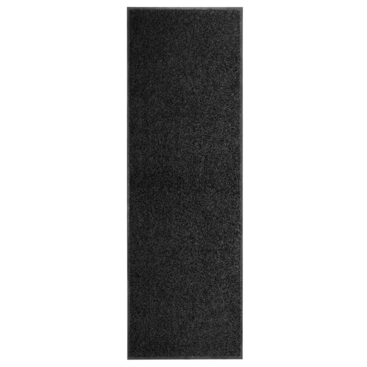 vidaXL Πατάκι Εισόδου Πλενόμενο Μαύρο 60 x 180 εκ.