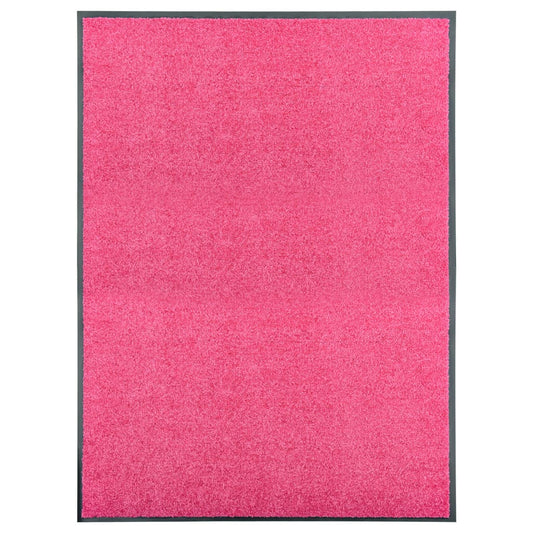 vidaXL Πατάκι Εισόδου Πλενόμενο Ροζ 90 x 120 εκ.