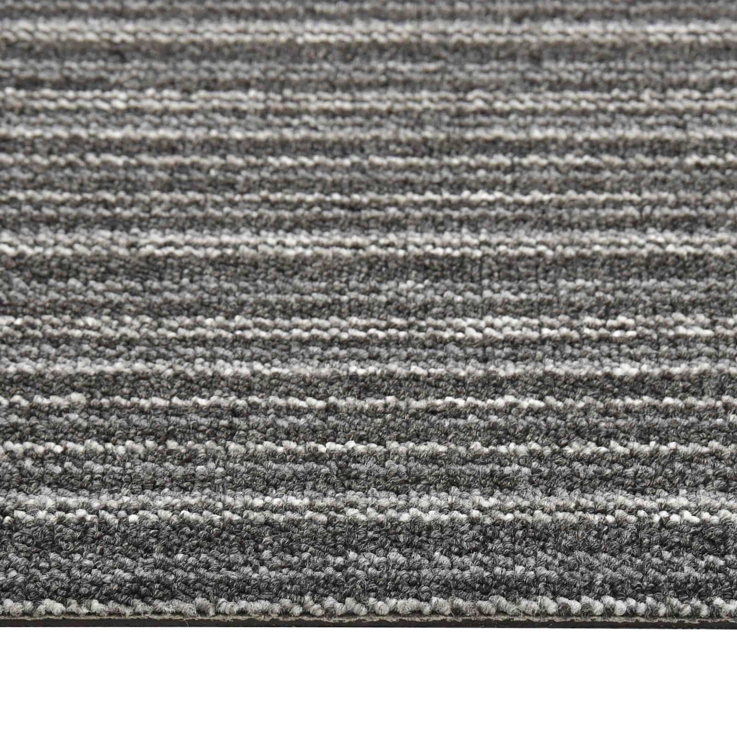 vidaXL Χαλί 20 pcs Ριγέ ανθρακί 50 x 50 cm 100% Πολυπροπυλένιο