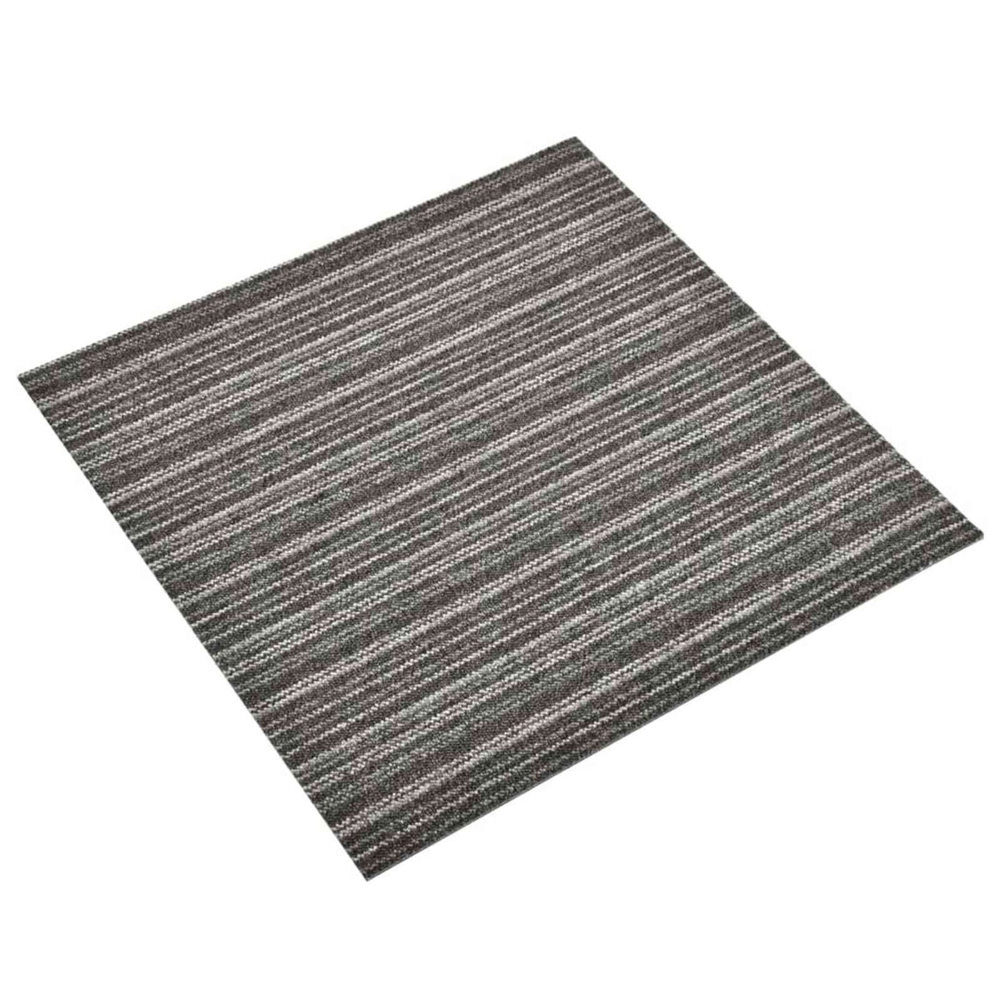vidaXL Χαλί 20 pcs Ριγέ ανθρακί 50 x 50 cm 100% Πολυπροπυλένιο