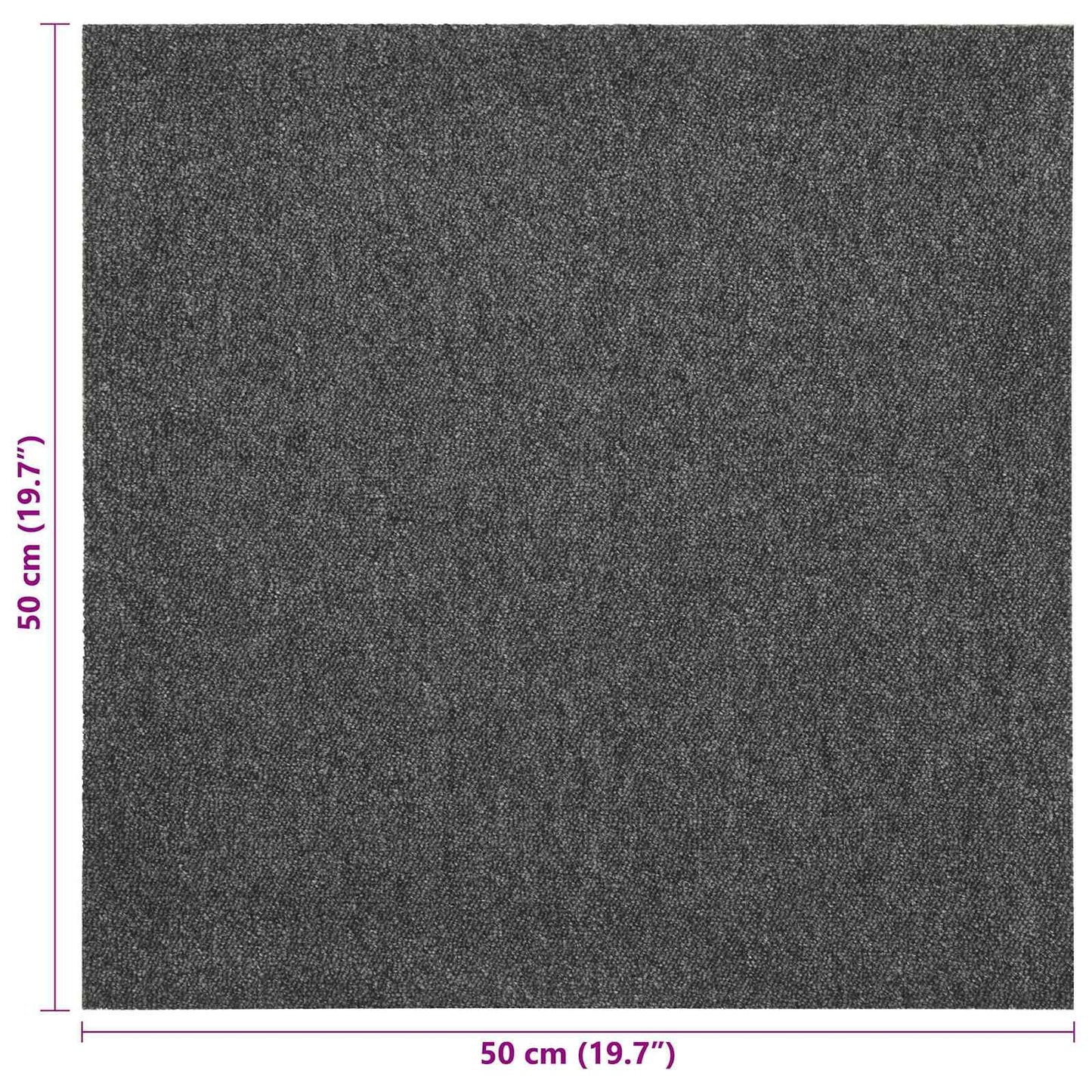 vidaXL Χαλί 20 pcs Ανθρακί 50 x 50 cm 100% Πολυπροπυλένιο