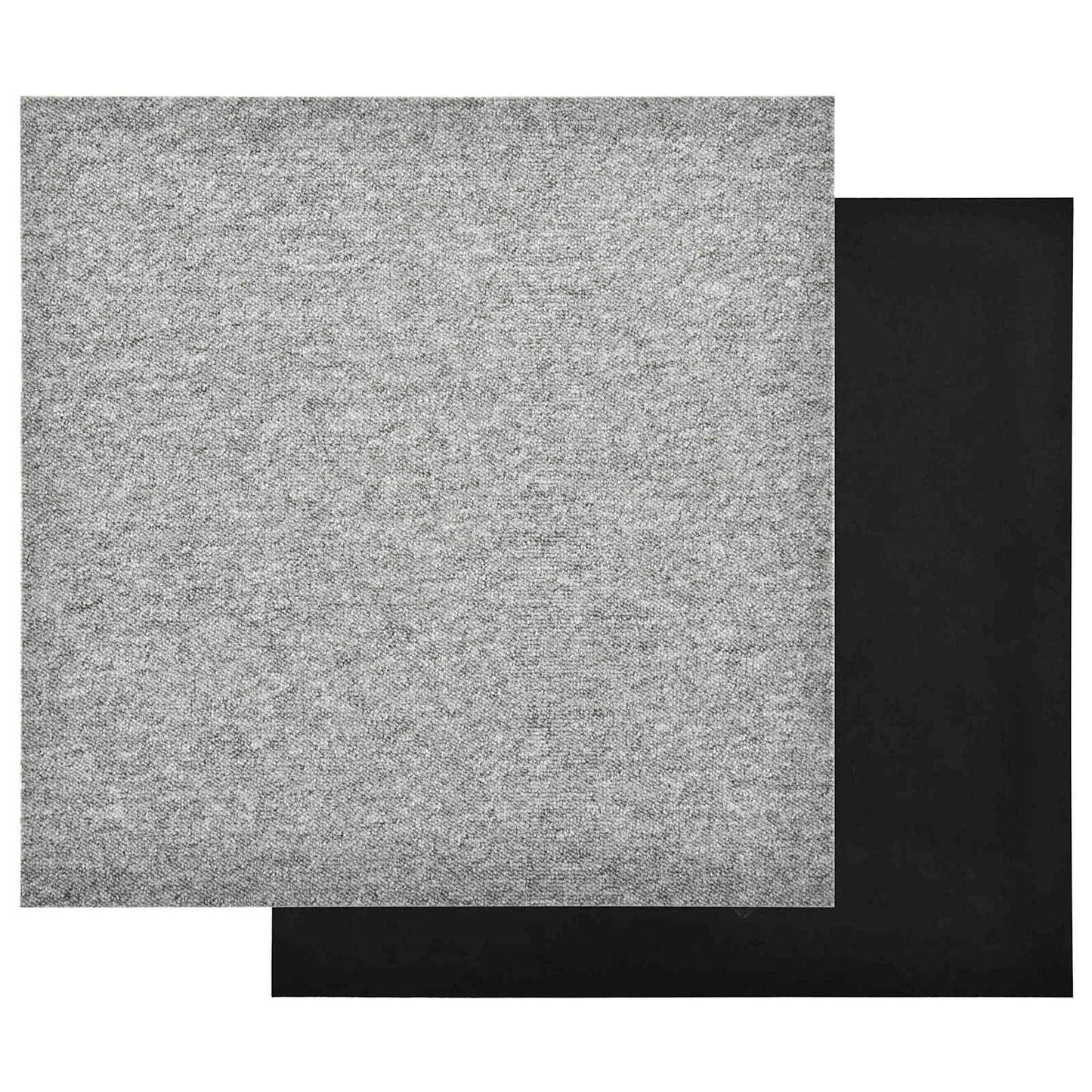 vidaXL Χαλί 20 pcs Ανοιχτό γκρι 50 x 50 cm 100% Πολυπροπυλένιο