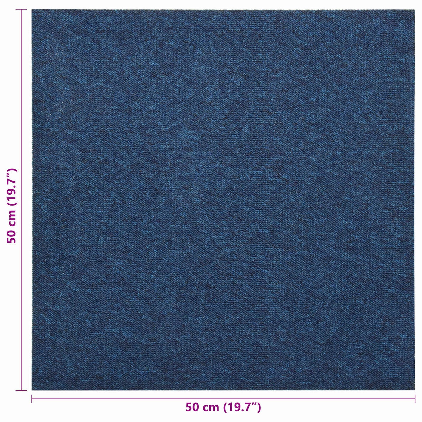 vidaXL Χαλί 20 pcs Σκούρο Μπλε 50 x 50 cm 100% Πολυπροπυλένιο