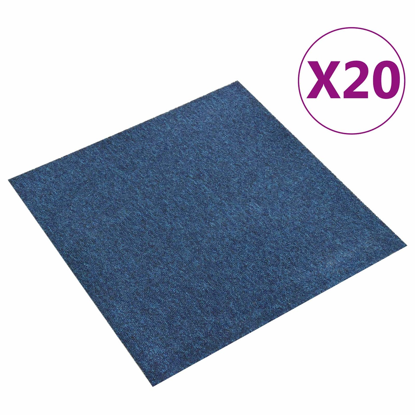 vidaXL Χαλί 20 pcs Σκούρο Μπλε 50 x 50 cm 100% Πολυπροπυλένιο