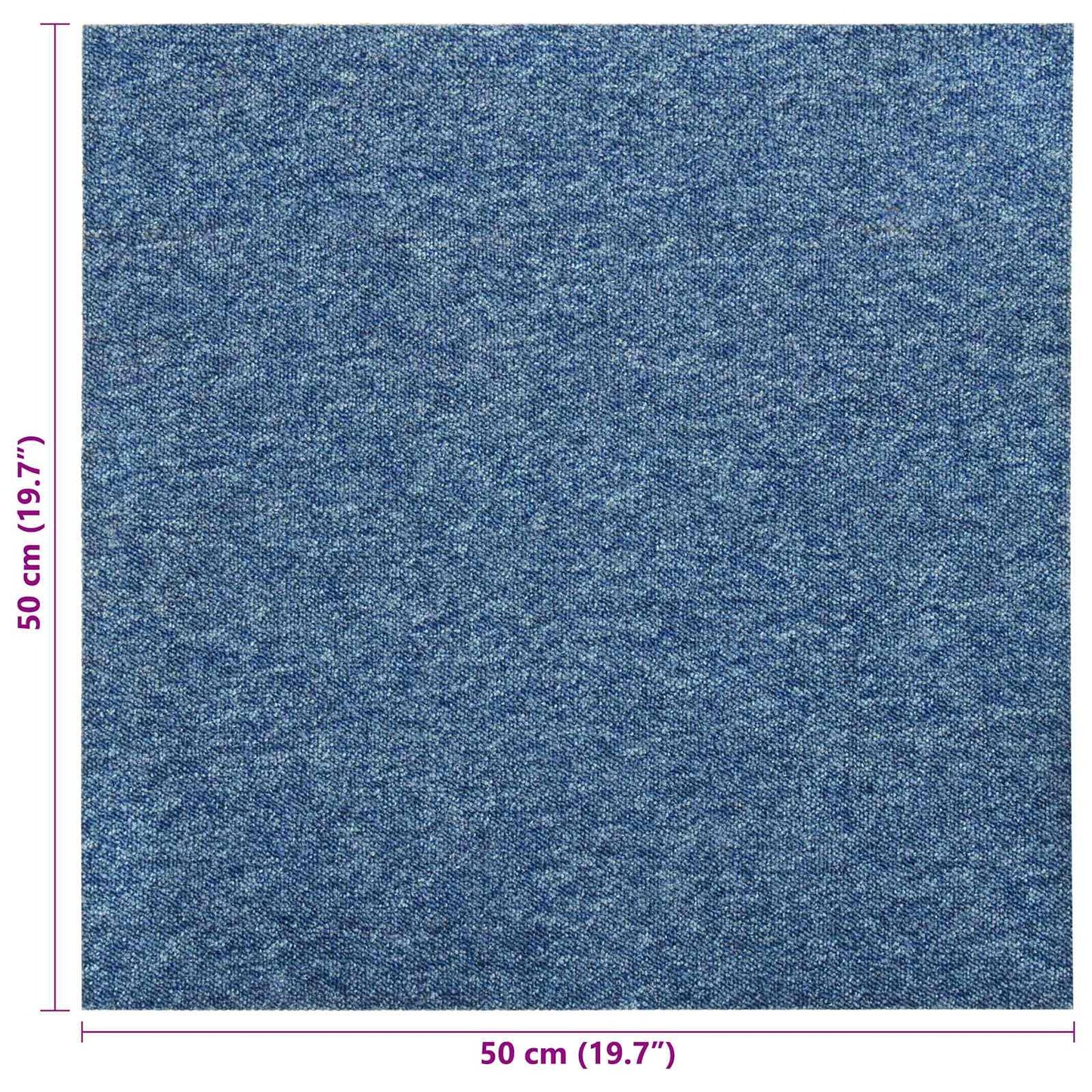 vidaXL Χαλί 20 pcs Μπλε 50 x 50 cm 100% Πολυπροπυλένιο