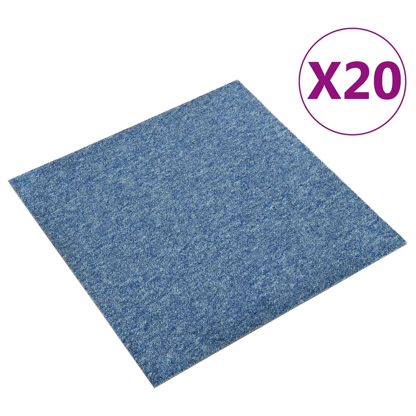 vidaXL Χαλί 20 pcs Μπλε 50 x 50 cm 100% Πολυπροπυλένιο