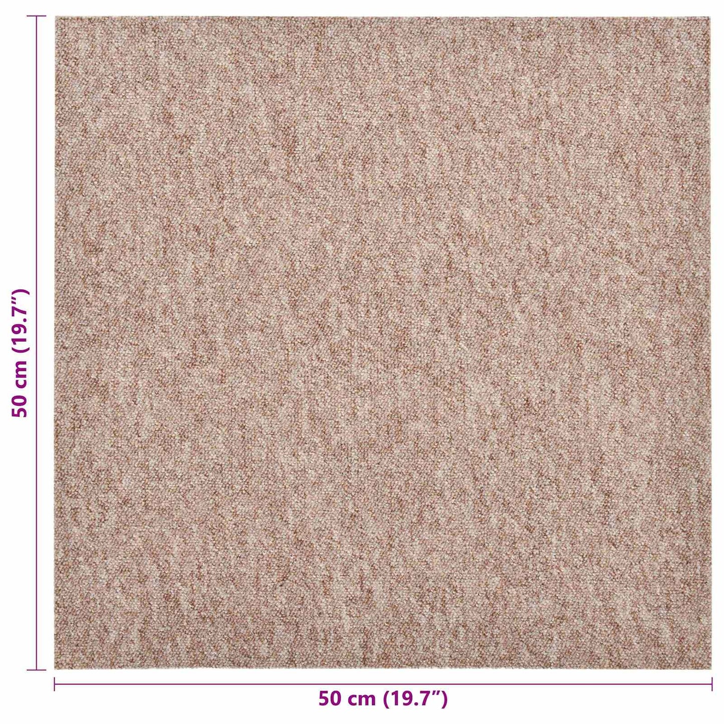vidaXL Χαλί 20 pcs Μπεζ 50 x 50 cm 100% Πολυπροπυλένιο