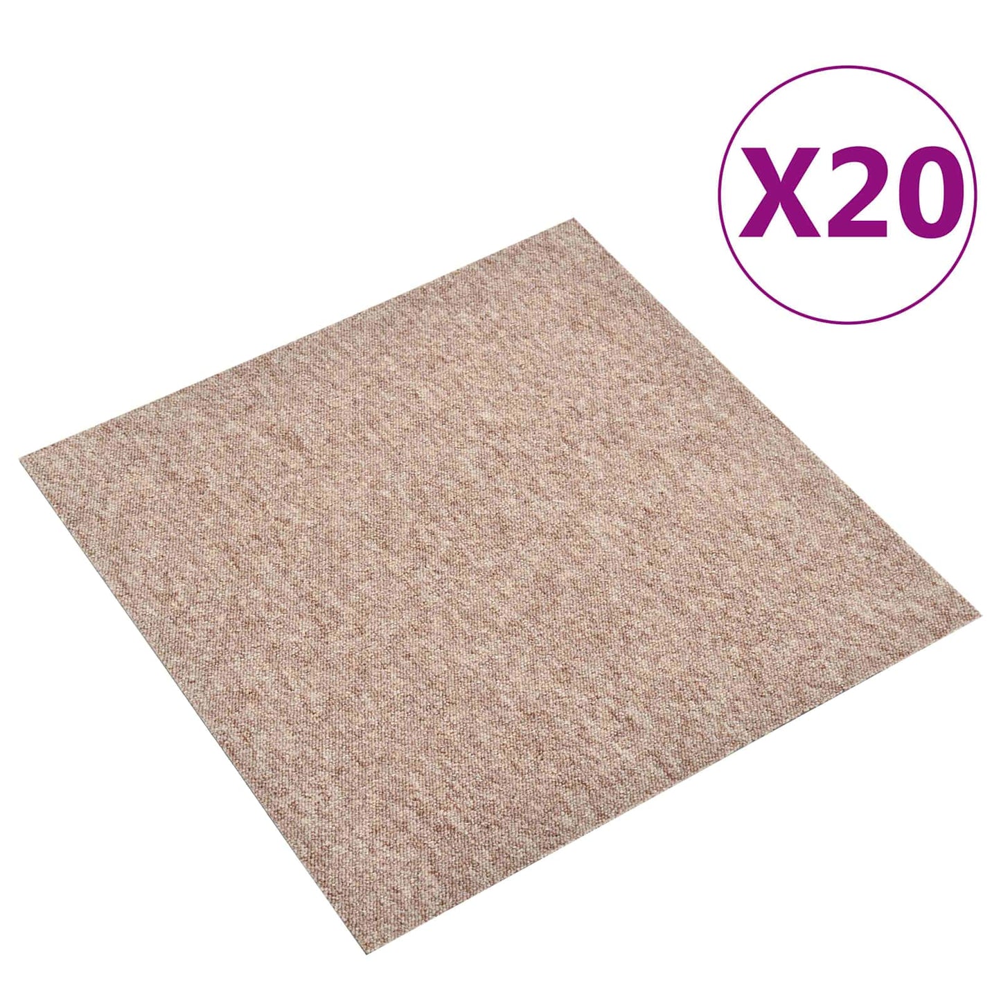 vidaXL Χαλί 20 pcs Μπεζ 50 x 50 cm 100% Πολυπροπυλένιο