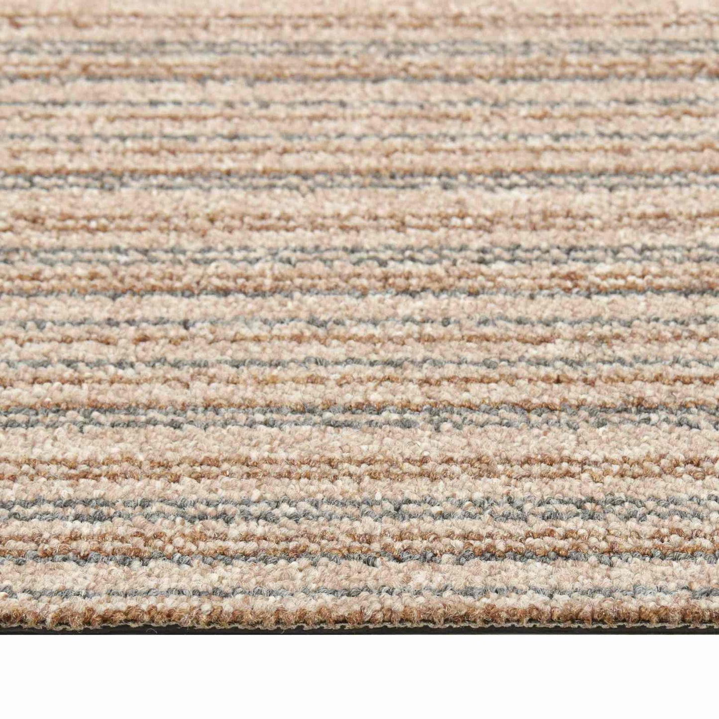 vidaXL Χαλί 20 pcs Ριγέ μπεζ 50 x 50 cm 100% Πολυπροπυλένιο