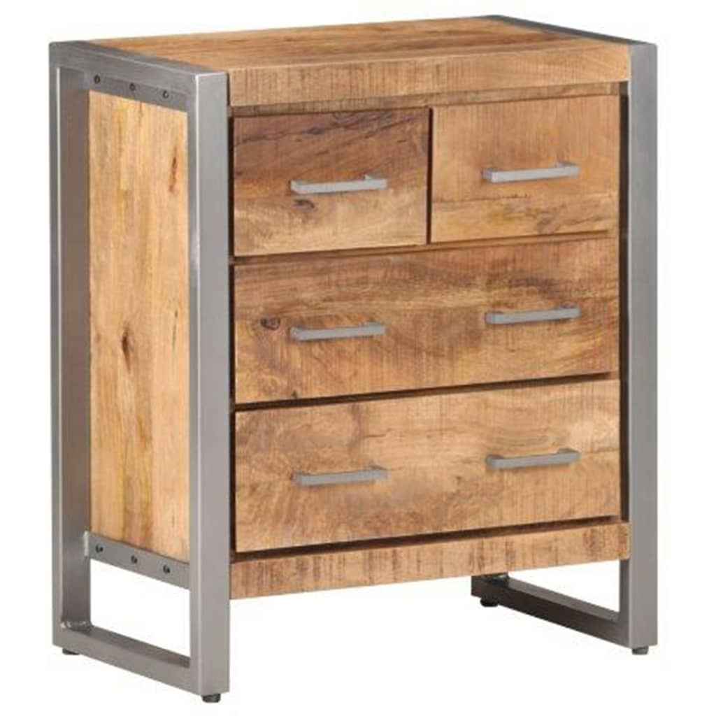 vidaXL Συρταριέρα 60 x 35 x 70 εκ. από Ακατέργαστο Ξύλο Μάνγκο