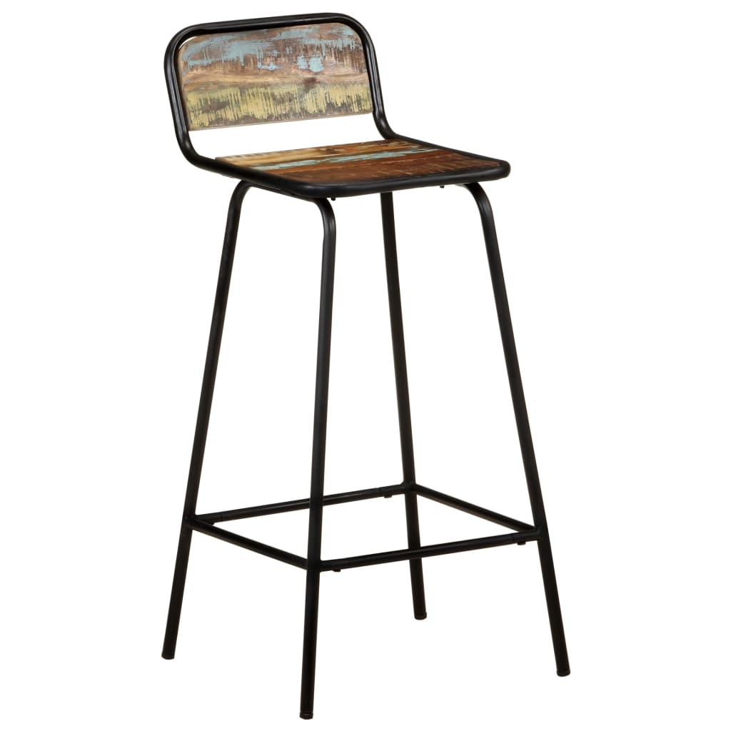 vidaXL Καρέκλες Μπαρ 2 τεμ. από Μασίφ Ανακυκλωμένο Ξύλο