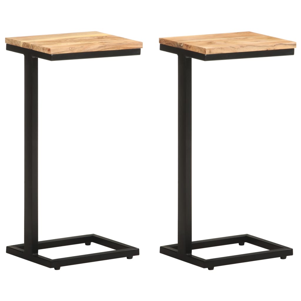 vidaXL Τραπέζια Βοηθητικά 2 τεμ. 31,5x24,5x64,5 εκ. Μασίφ Ξύλο Ακακίας